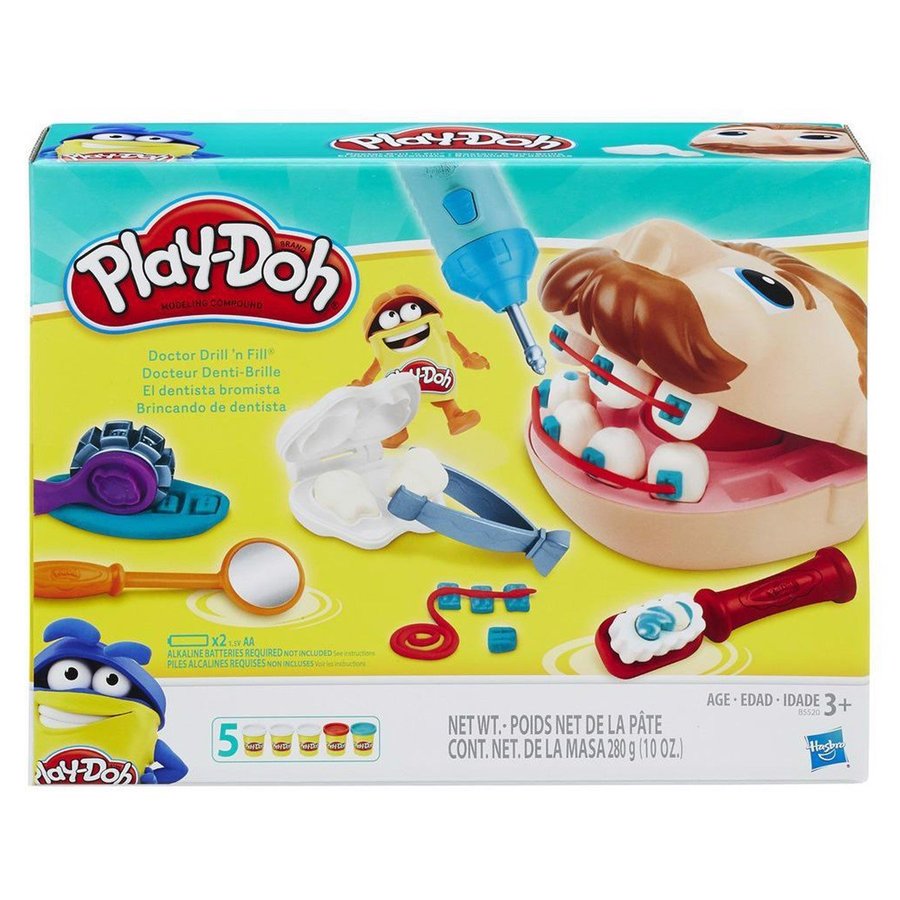 Bộ đồ chơi đất nặn bác sĩ khám răng vui vẻ PLAY-DOH (TN)