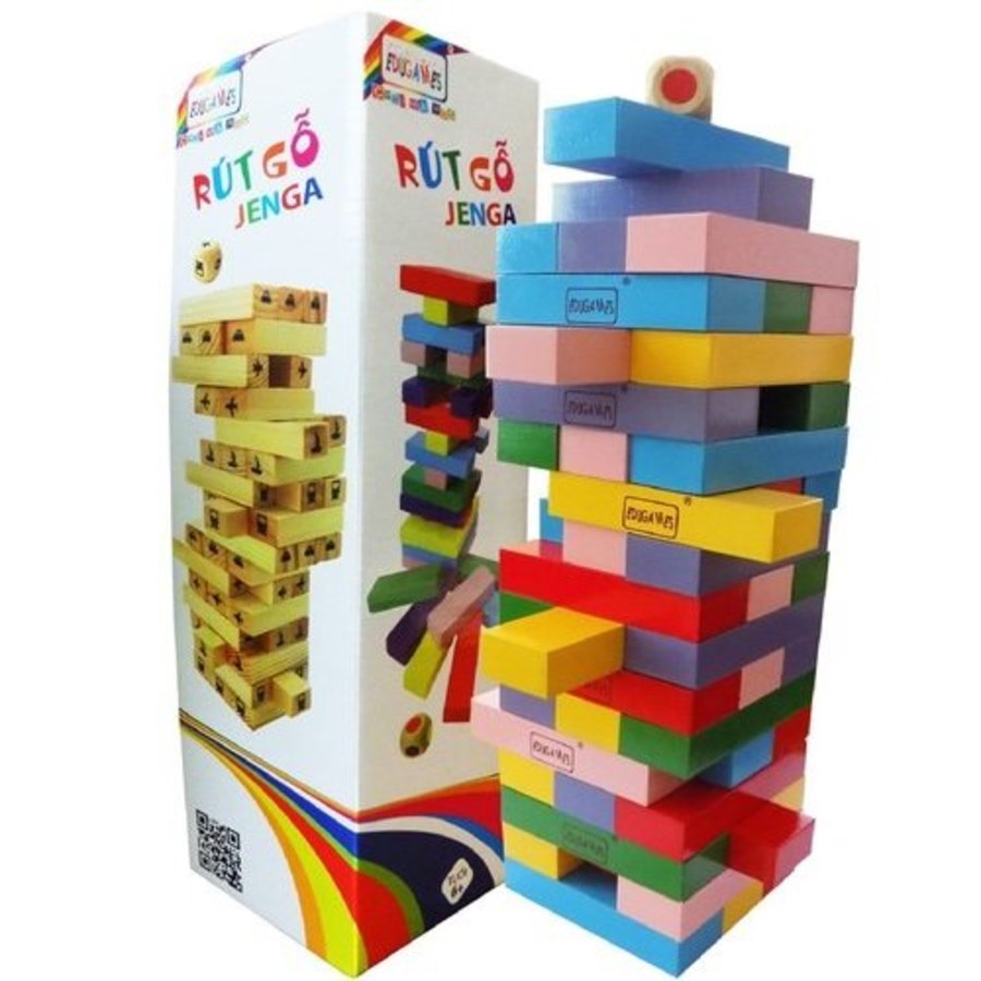 Đồ Chơi Rút Gỗ Màu 54 Thanh Edugames - GA603(EDG)