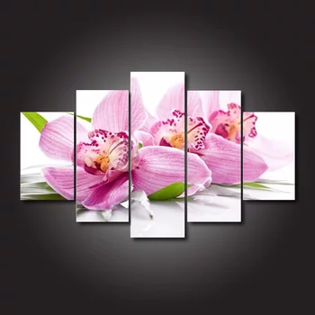 Tranh dán tường phong lan tím cách điệu