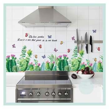 Decal dán tường vườn xương rồng