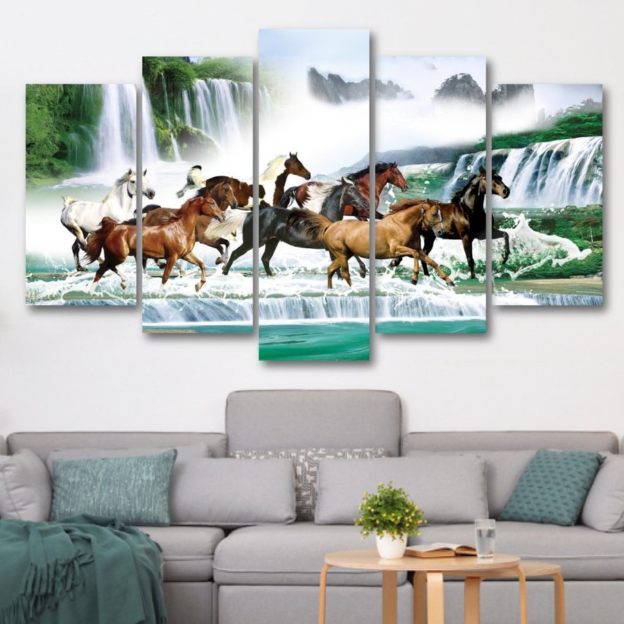 Tranh treo tường bát mã truy phong 5
