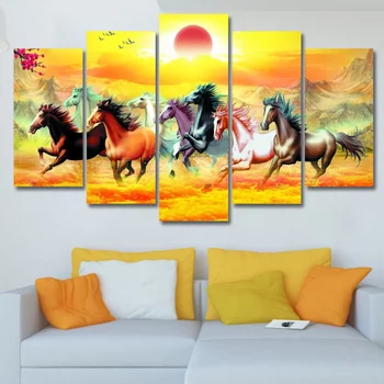 Tranh treo tường bát mã truy phong 9