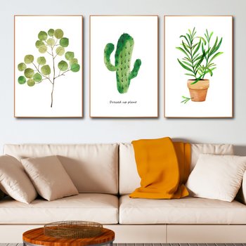 3. Wandkunst mit grünem Kaktus