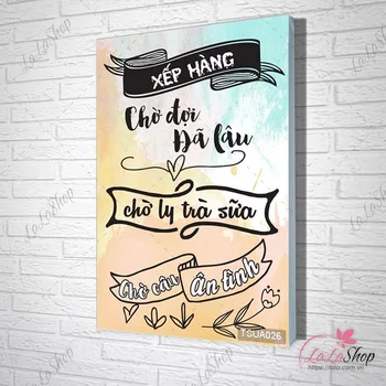 Tranh Văn Phòng Xếp Hàng Chờ Đợi Đã Lâu Chờ Ly Trà Sữa Chờ Câu Ân Tình
