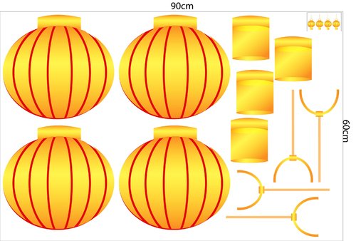 Combo Decal Trang Trí Tết Mừng Xuân Bính Ngọ Tài lộc May Mắn 2026