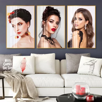 Bộ Tranh Treo Tường 3 Tấm Lady Hair - H523