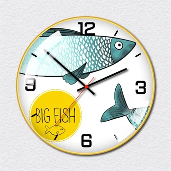 Vintage Uhr Bunte Fische 5