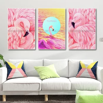 Flamingo-Wandmalerei 2