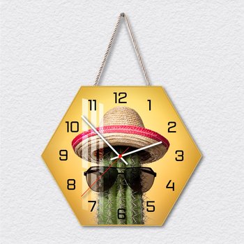 Lustige Kaktus-Uhr-Malerei