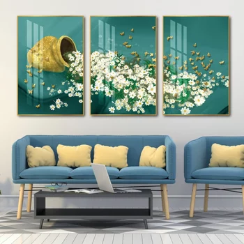 Tranh dán tường hoa cúc trắng tinh khôi