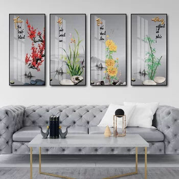 Reihe von Gemälden der vier Viertel von Dao Lan Cuc Truc 8