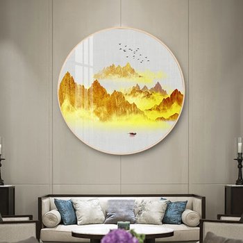 Tranh Tròn Tráng Gương Núi Non Trùng Điệp 4