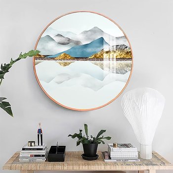 Tranh Tròn Tráng Gương Núi Nghệ Thuật 5