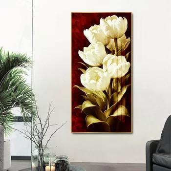 Tranh treo tường hoa tulip trắng