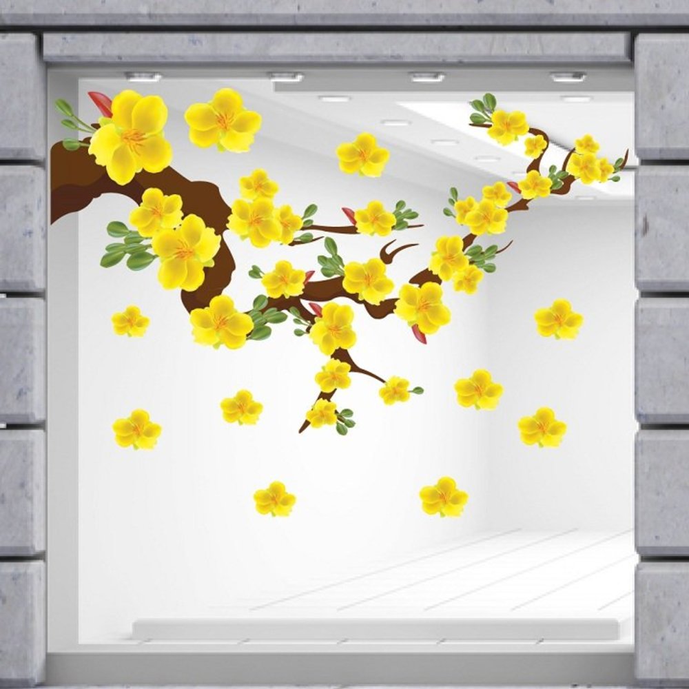 Combo Decal Trang Trí Tết Xuân Bính Ngọ Đồng Tiền Vàng May Mắn 2026