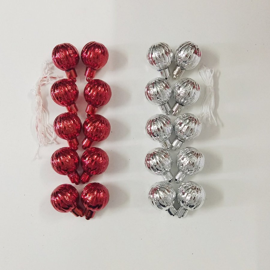 Set 10 quả châu múi trang trí noel 3cm