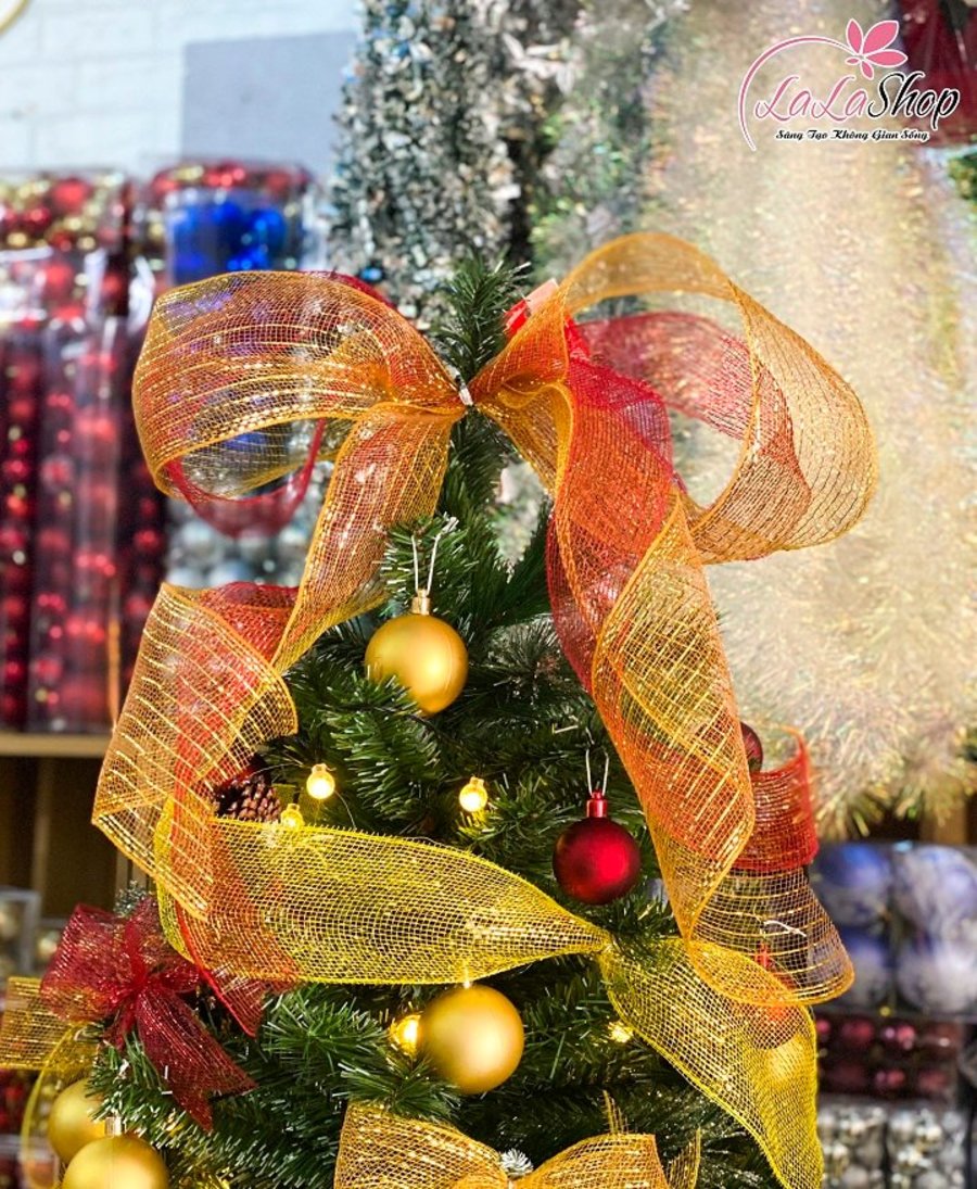 Đồ trang trí nơ ruy băng trang trí cây thông noel