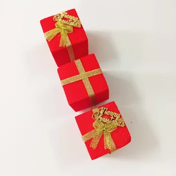 Bộ 3 hộp quà giáng sinh nhung đỏ