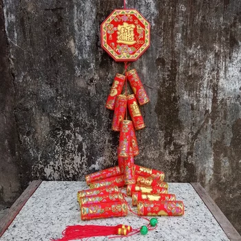 Lien Cannon Chu Phuc groß 1m6 hochwertiger roter Samt für Tet-Dekoration