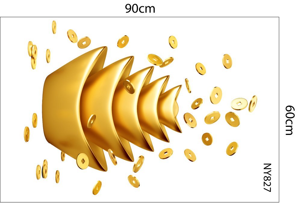 Combo Decal Trang Trí Tết Thần Tài Và Lân Phát Tài 2026