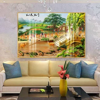 Tranh dán tường vinh quy bái tổ 3