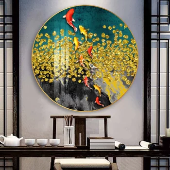 Künstlerische vergoldete Spiegel-Rundmalerei