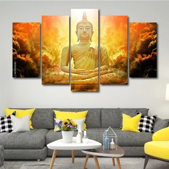 Tranh treo tường đức phật giữa trời mây
