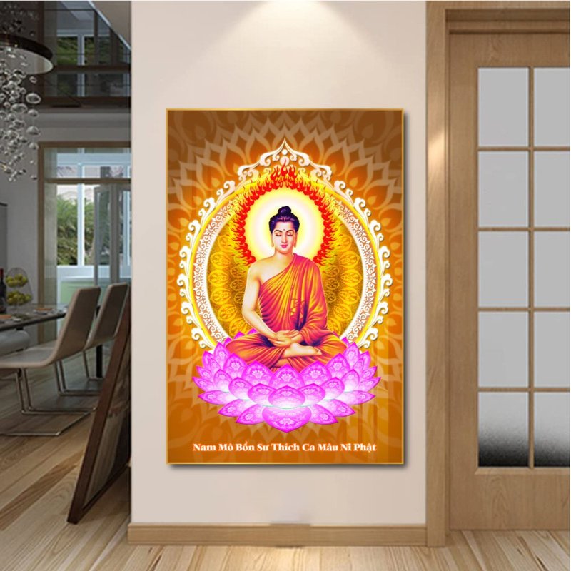 Tranh Treo Tường Nam Mô Bổn Sư Thích Ca Mô Ni Phật