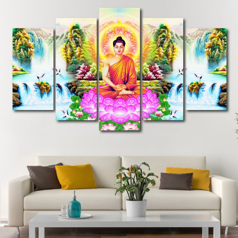 Tranh Treo Tường Phật Thích Ca Hòa Mình Cùng Thiên Nhiên