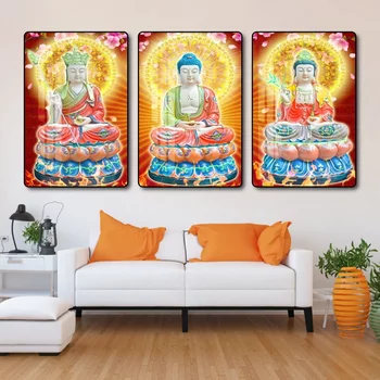 Wandmalereien von drei Buddhas 06