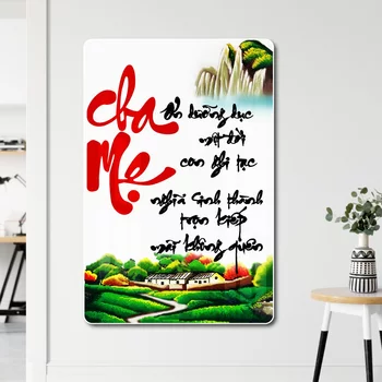 Tranh Thư Pháp Treo Tường Tri Ân Cha Mẹ