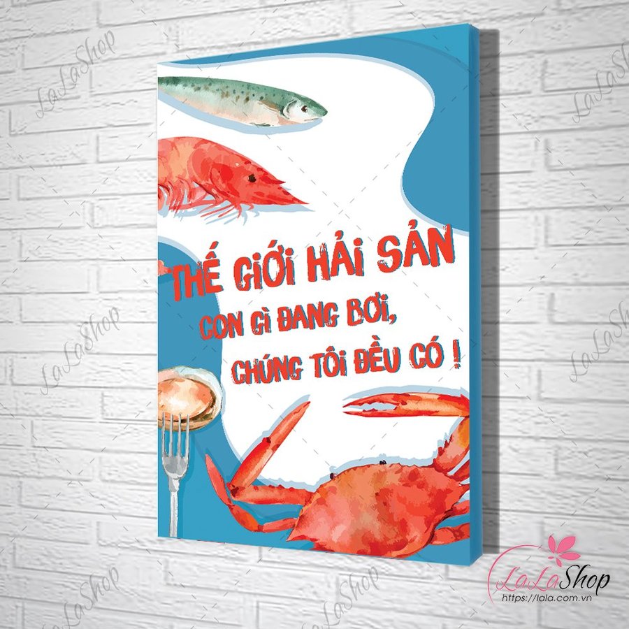 Tranh slogan thế giới hải sản