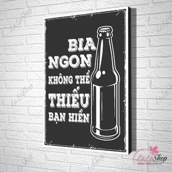 Tranh treo tường bia ngon không thể thiếu bạn hiền