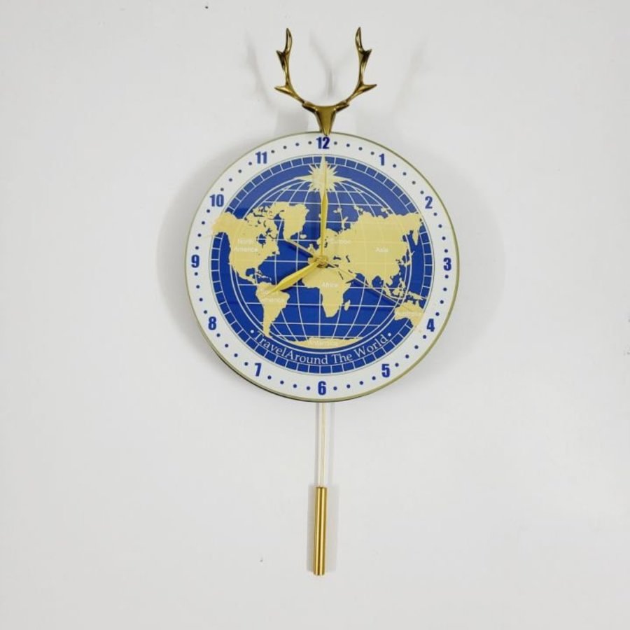 Đồng hồ đính đá bản đồ thế giới