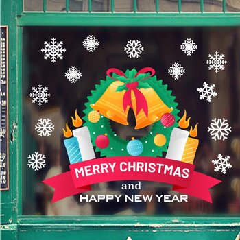 Decal Trang Trí Noel Merry Christmas And Happy New Year Mẫu 3