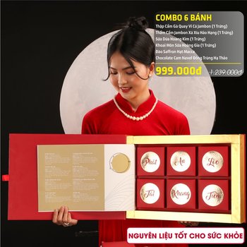 Combo 6 bánh trung thu cao cấp Phượng Cát