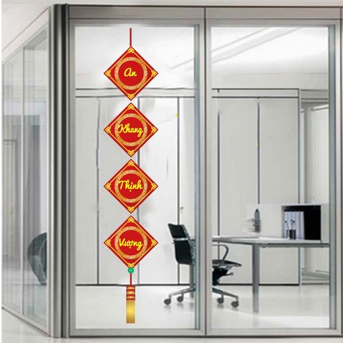 Combo Decal Trang Trí Tết Xuân Bính Ngọ An Khang Thịnh Vượng 2026