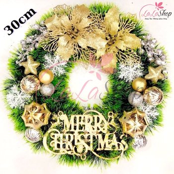 Vòng Nguyệt Quế Trang Trí Noel Mery Christmas 19 - 30cm