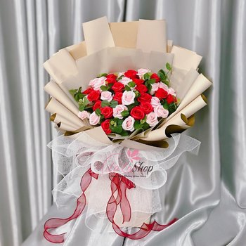 Bó hoa sáp khai trương 40 bông cao cấp