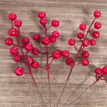 Cành cherry đỏ 20cm trang trí tết mẫu 2