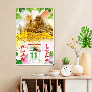 Lịch Tết Tranh Tráng Gương Treo Tường Phật Di Lặc 09 2023