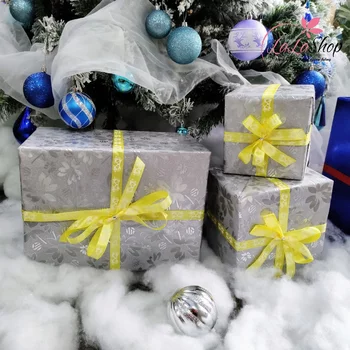 Set 3 hộp quà giáng sinh trang trí cây thông noel làm quà tặng - Mẫu 4
