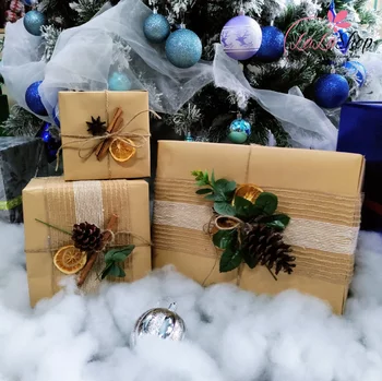 3er Set Weihnachtsgeschenkboxen zum Schmücken des Weihnachtsbaumes als Geschenk - Modell 5