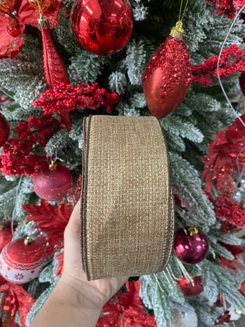 Đồ Trang Trí Noel 10m Dây Ruy Băng Nâu