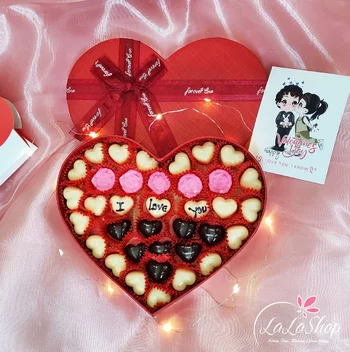 Hộp Socola tình nhân trái tim chữ i love you mẫu 2
