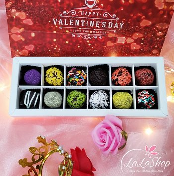 Hộp 12 viên socola Truffle ngọt ngào mẫu 2
