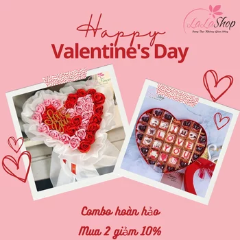 Valentinstag-Geschenk-Set Rose Red Wachsblumen und Schokoladenherzen