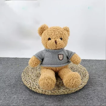 Flauschiger Teddybär mit schönem Pullover