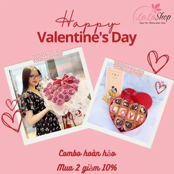 Set Quà Tặng Socola Love Valentine Và Hoa Sáp