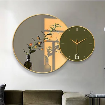 Tranh Đồng Hồ Treo Tường UV Pha Lê Bóng Bình Hoa Nghệ Thuật 2